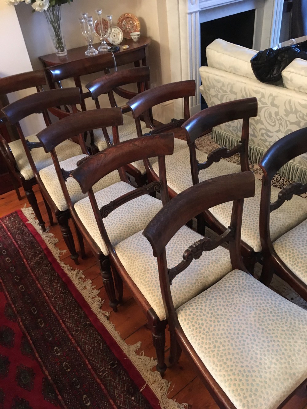 Mixed Set of 10 Rosewood Dining Chairs View VI