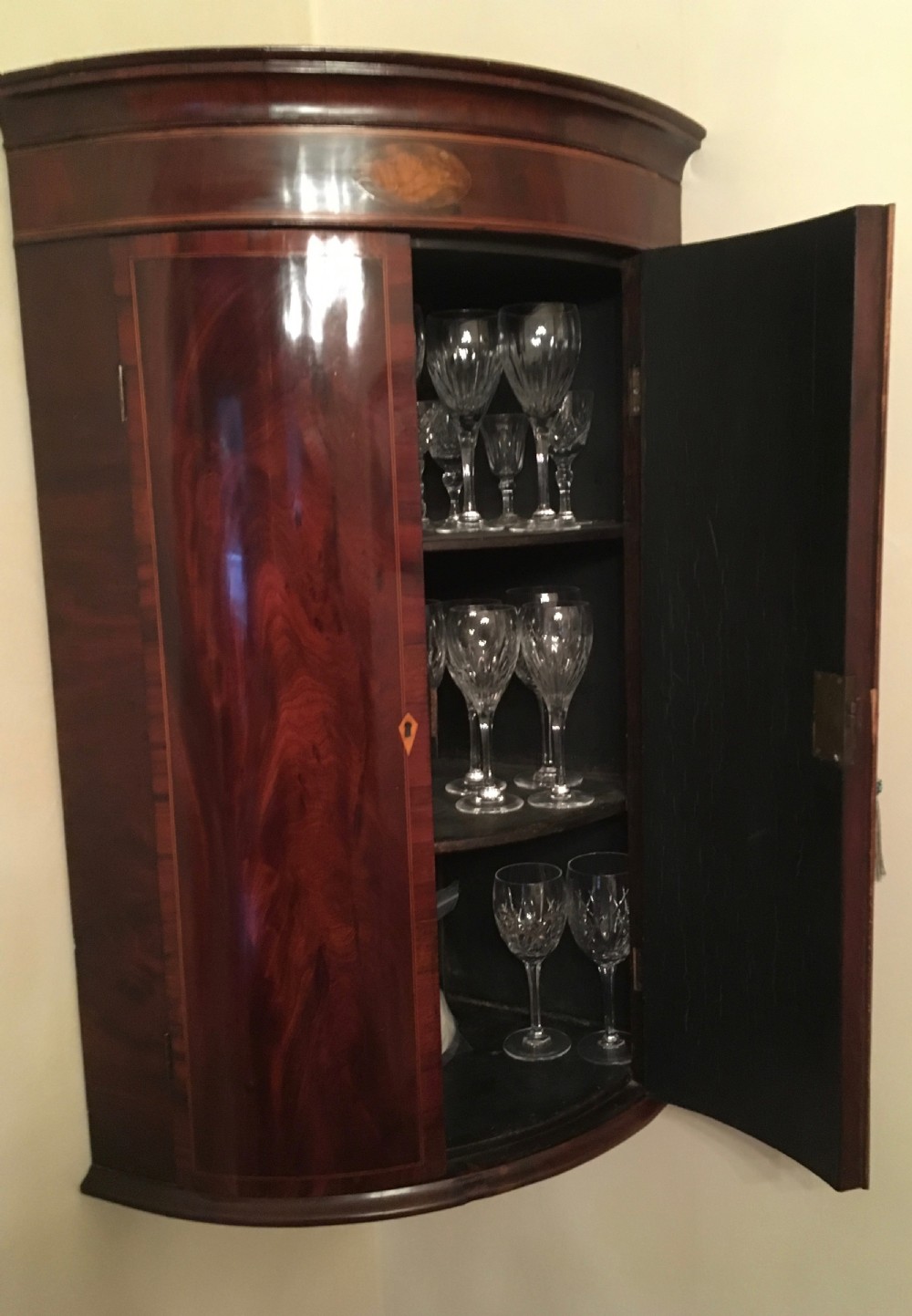 Georgian Mahogany Corner Cupboard View III