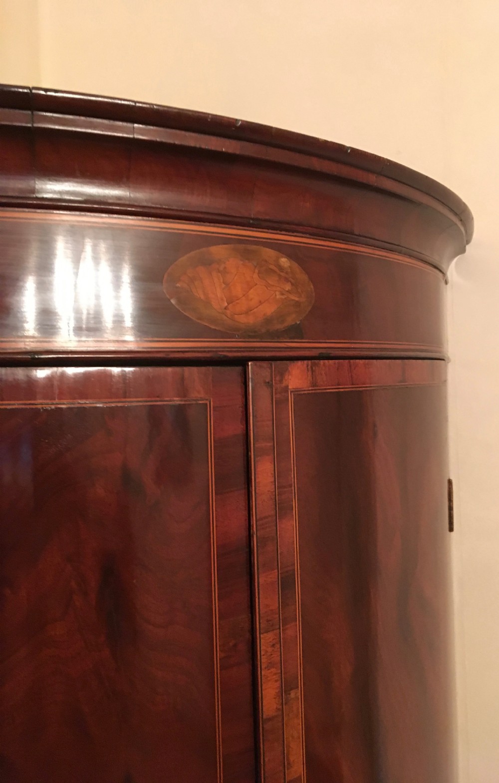 Georgian Mahogany Corner Cupboard View V