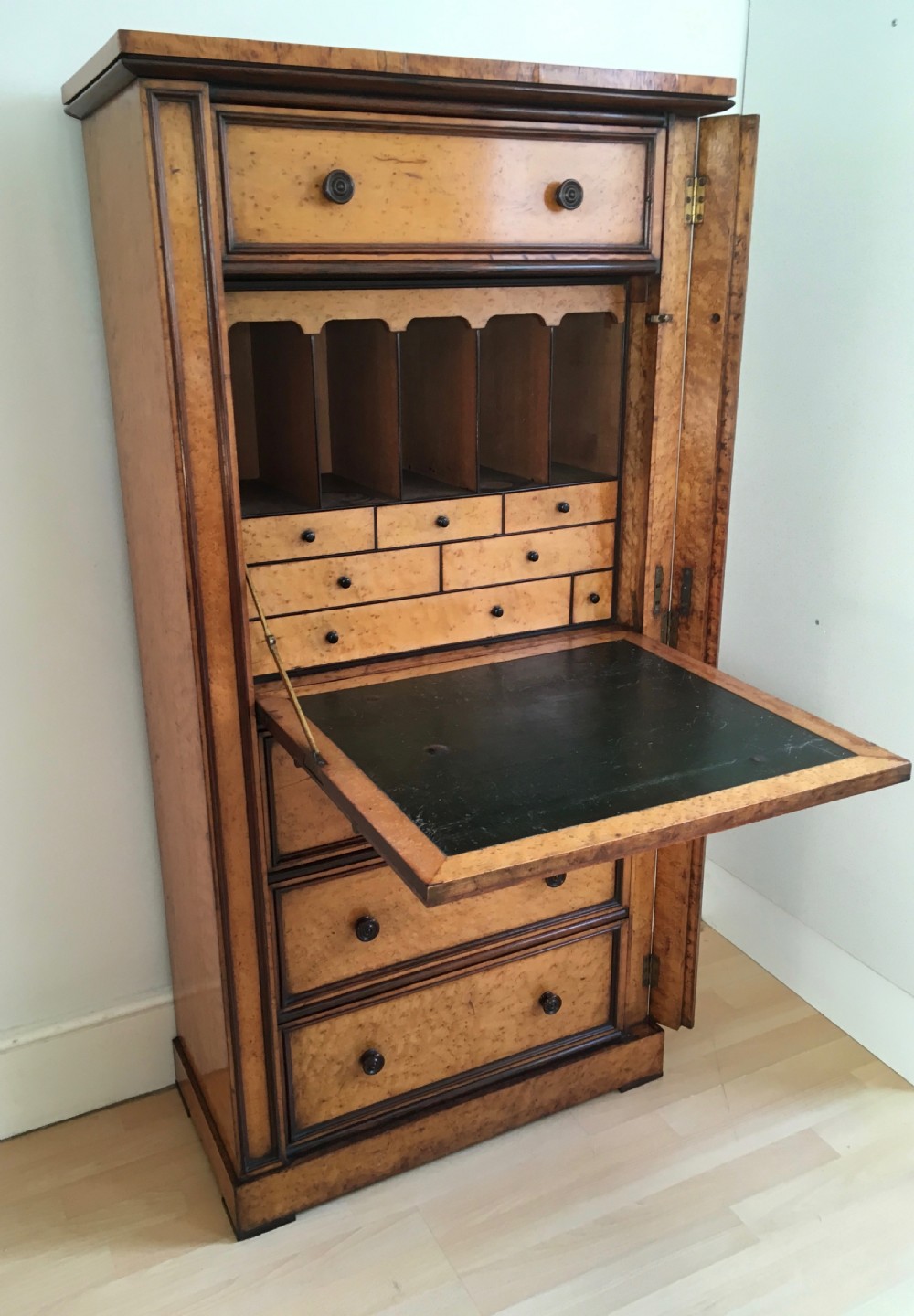 Edwardian Wellington Secretaire Chest View IV