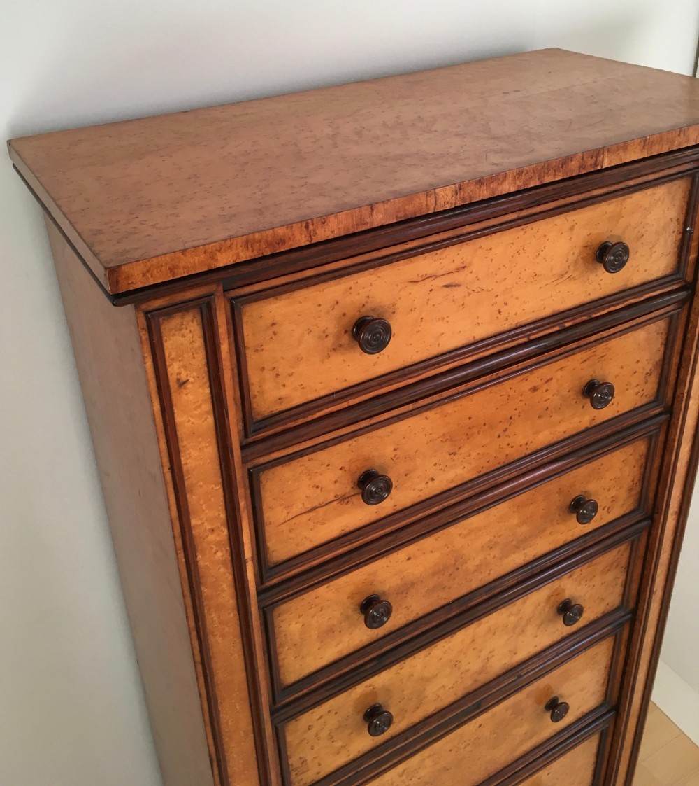 Edwardian Wellington Secretaire Chest View VI