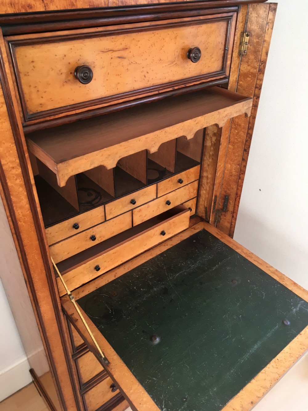Edwardian Wellington Secretaire Chest View VIII