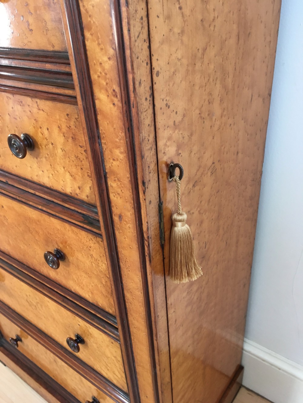 Edwardian Wellington Secretaire Chest View XI