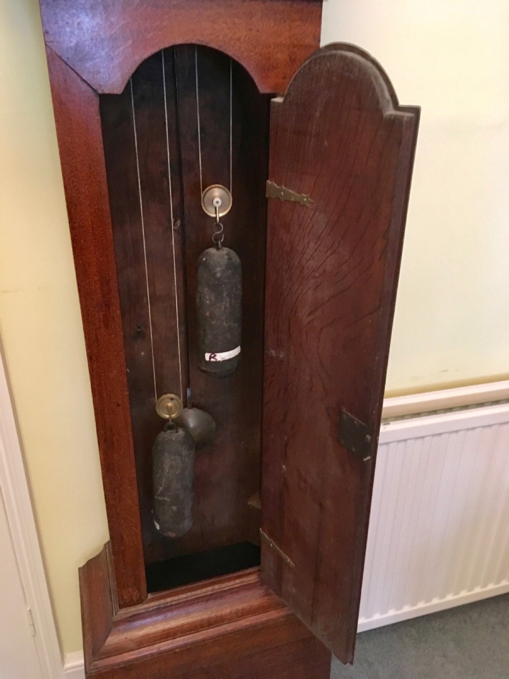 Oak Long Case Clock by Jonathan Baldwin of Feversham, Kent View IV