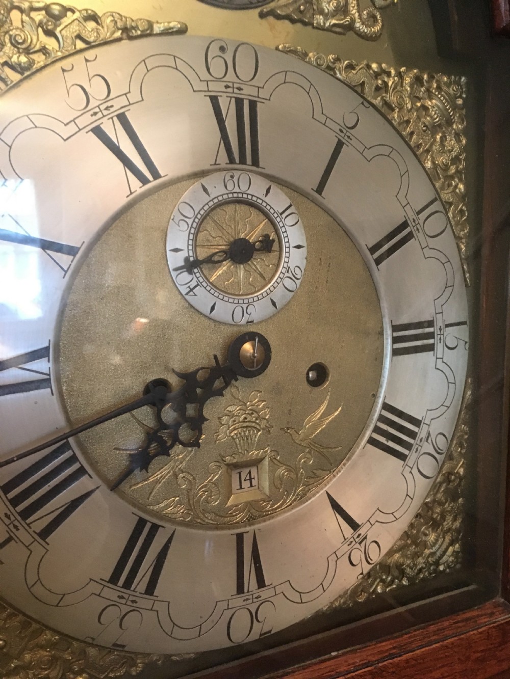 Oak Long Case Clock by Jonathan Baldwin of Feversham, Kent View VII