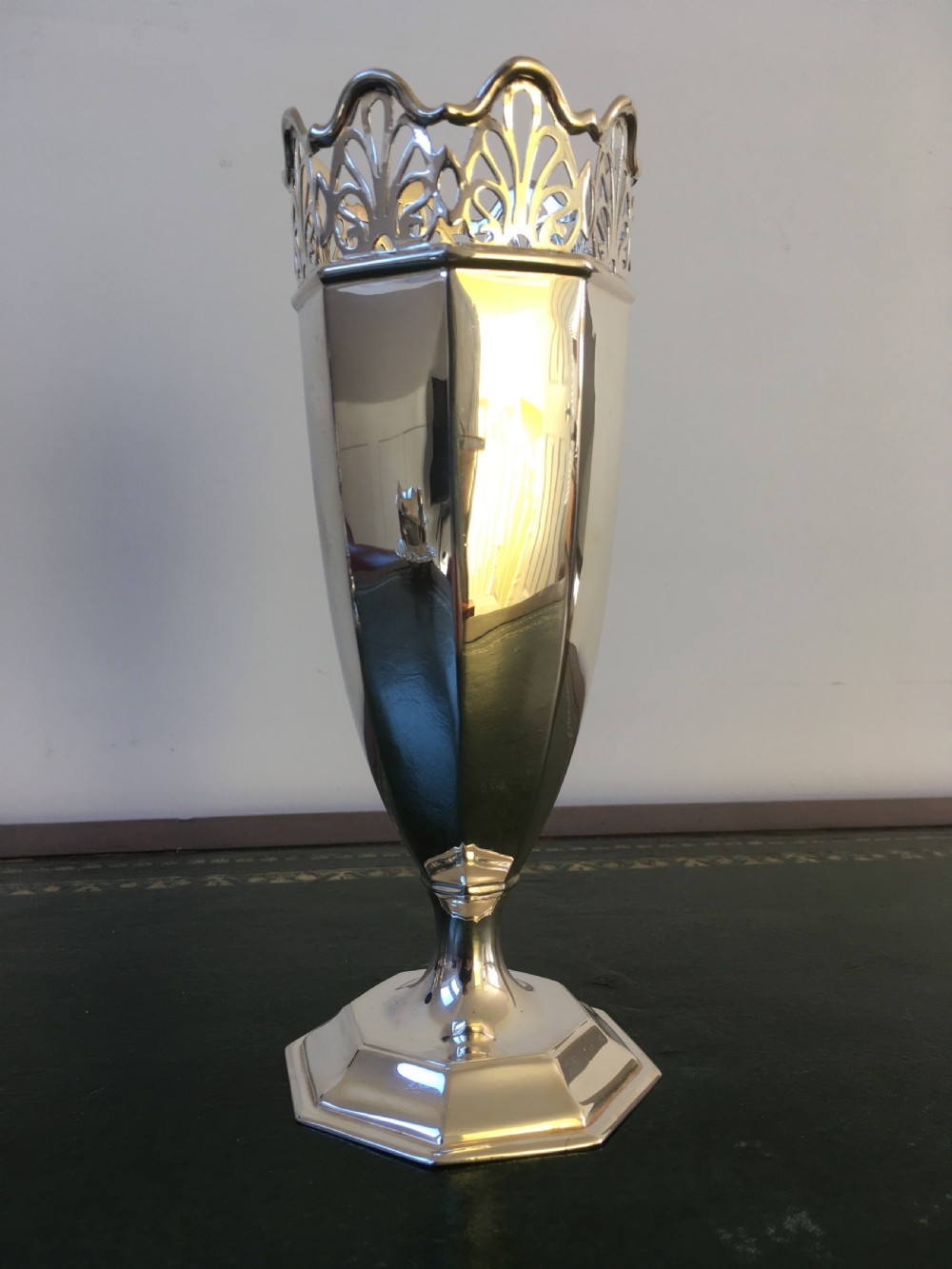 Silver Octagonal Vase View II