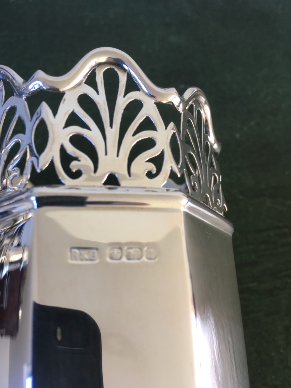 Silver Octagonal Vase View III
