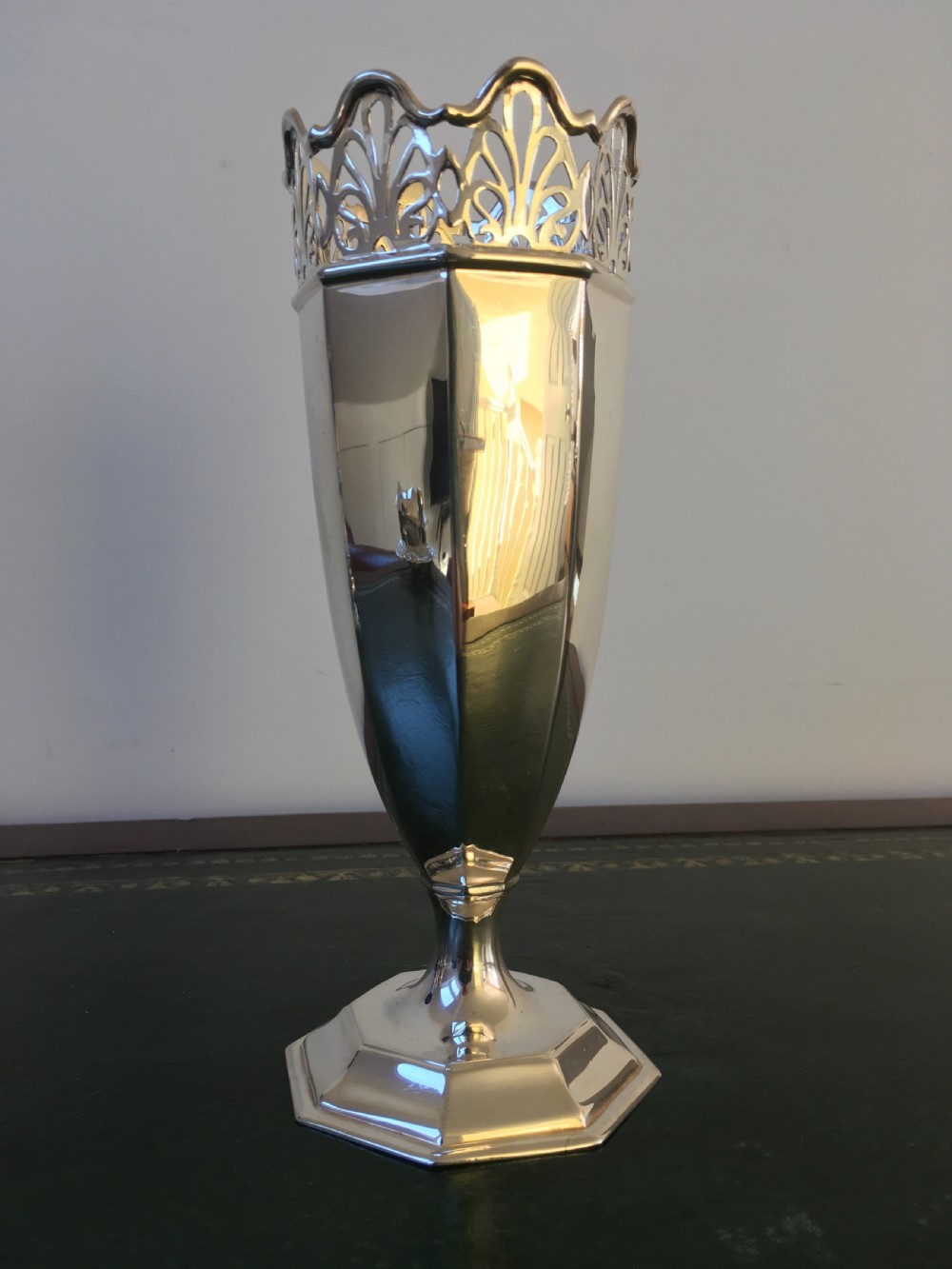 Silver Octagonal Vase View IV