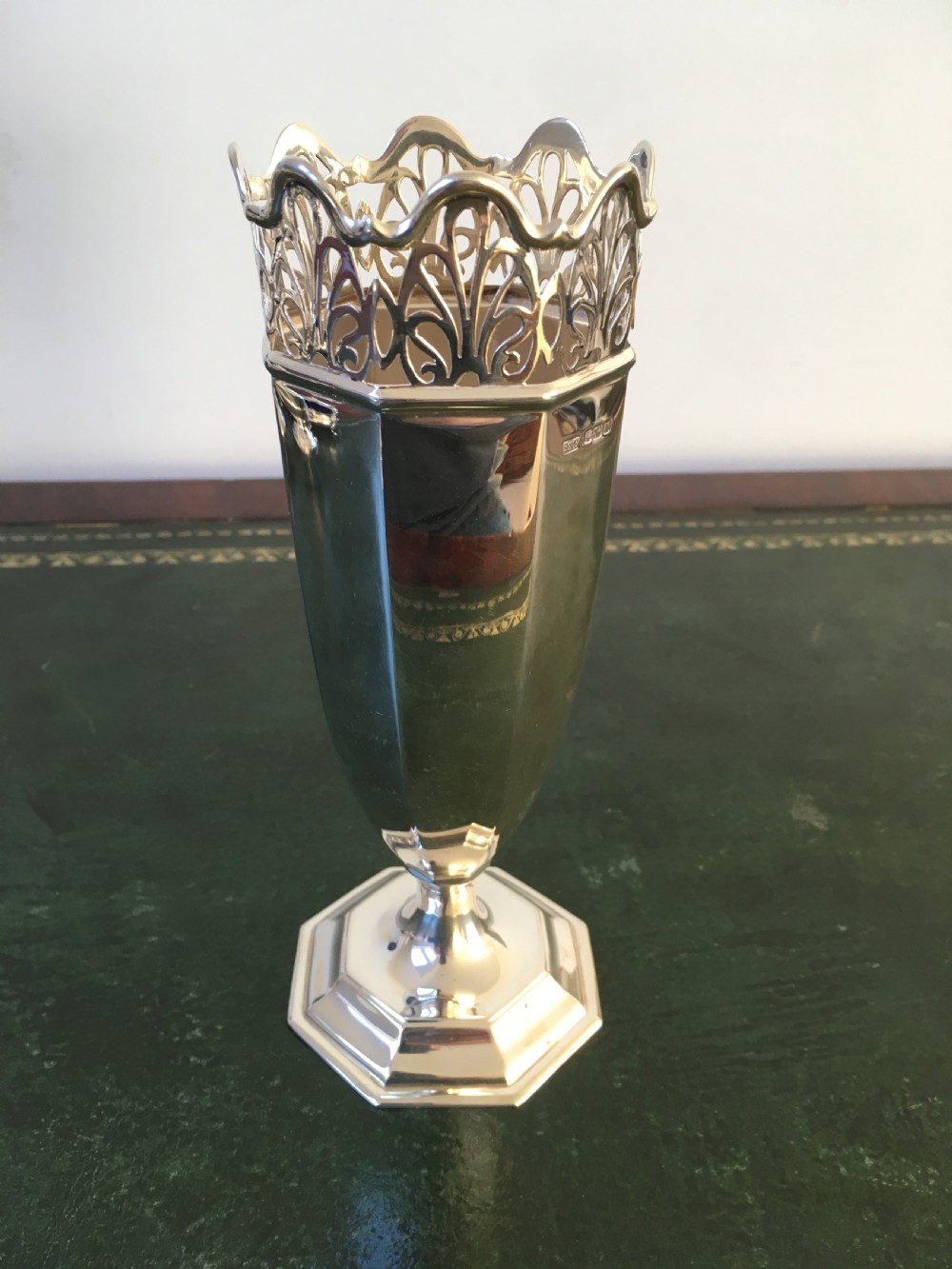 Silver Octagonal Vase View V
