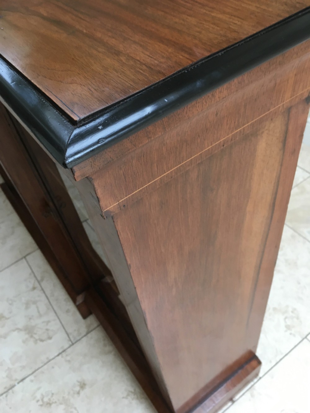 Mahogany Inlaid Breakfront Cabinet Bookcase Credenza View X