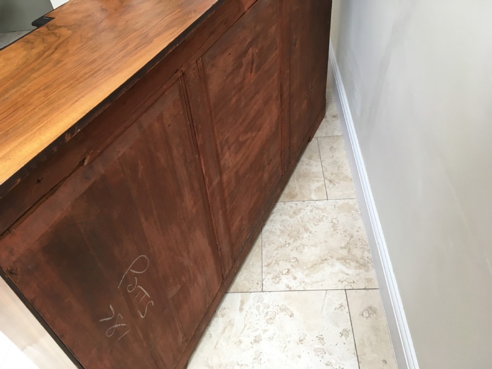 Mahogany Inlaid Breakfront Cabinet Bookcase Credenza View XII