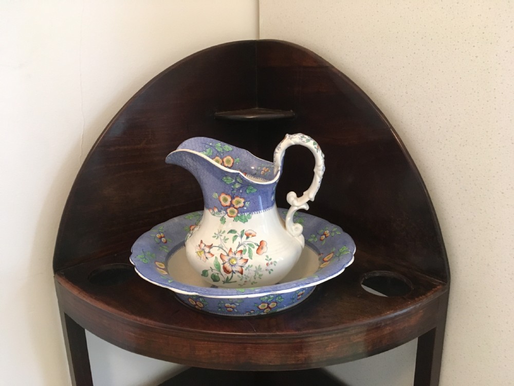 Georgian Mahogany Corner Washstand View II