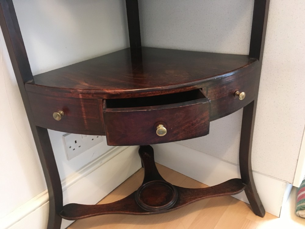 Georgian Mahogany Corner Washstand View VI