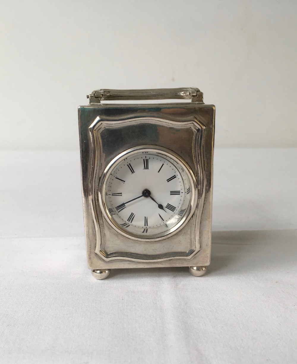 Sterling Silver Carriage Clock - Early 20C