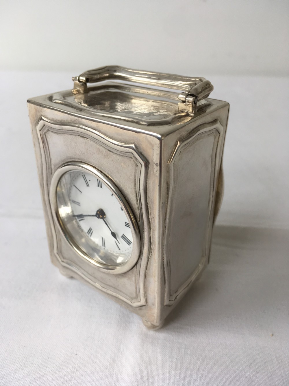 Sterling Silver Carriage Clock - Early 20C View III