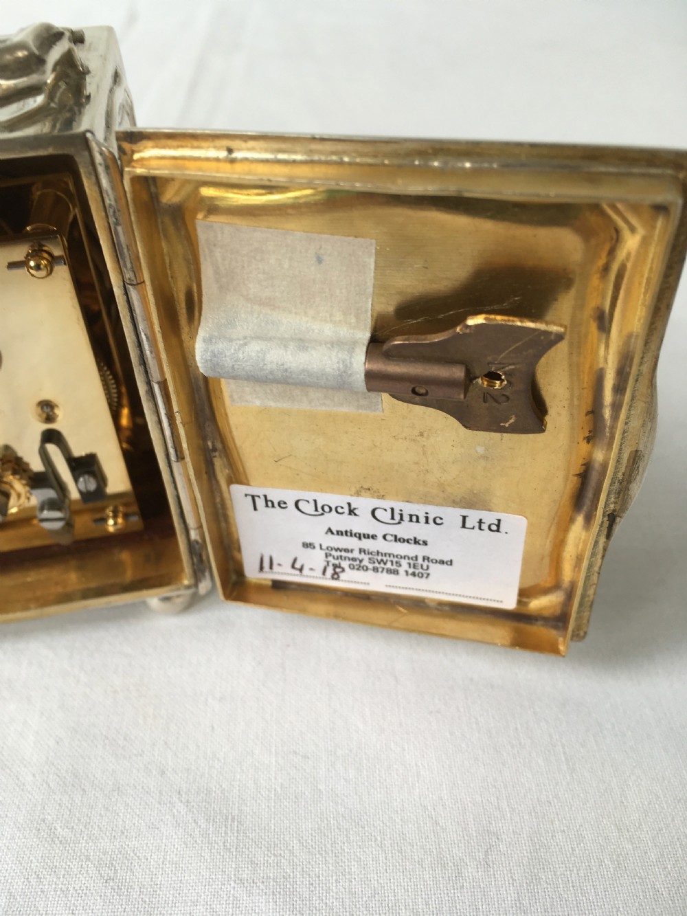 Sterling Silver Carriage Clock - Early 20C View V