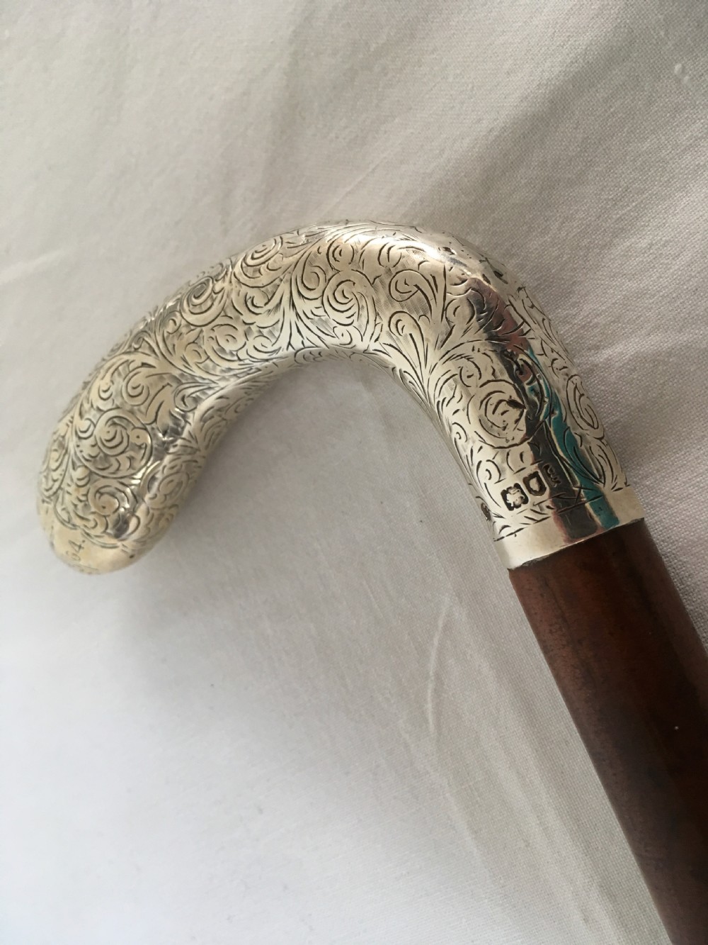 Edwardian Silver Handled Sword Stick View III