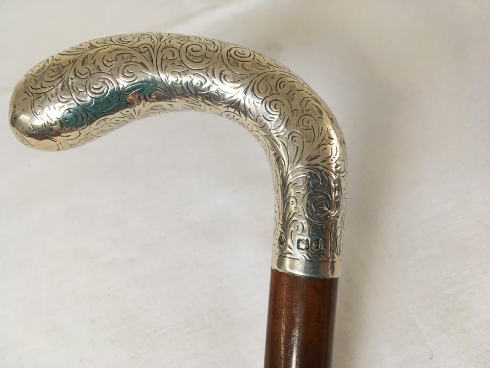 Edwardian Silver Handled Sword Stick View VI