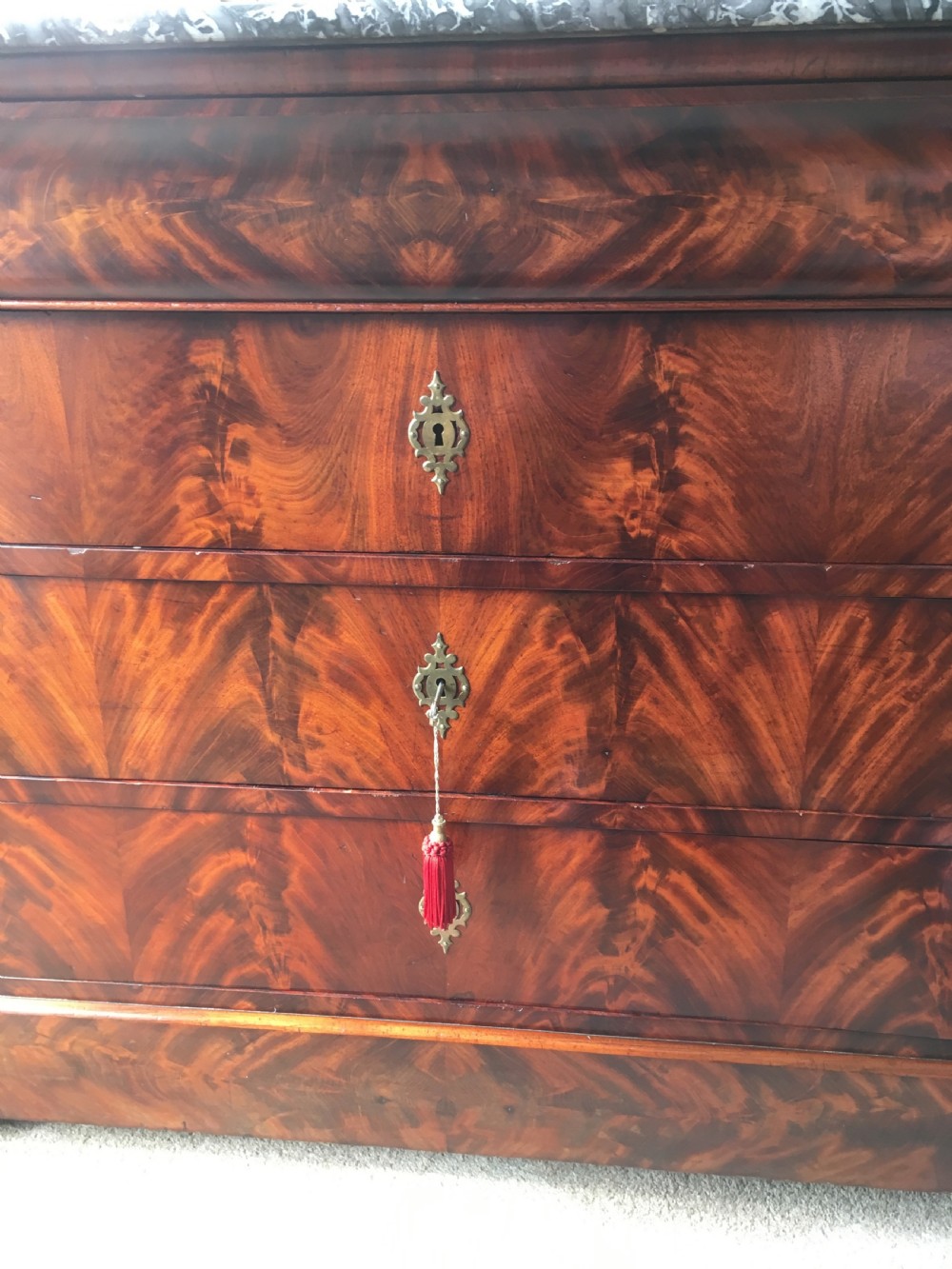 19th Century French Mahogany Commode View V