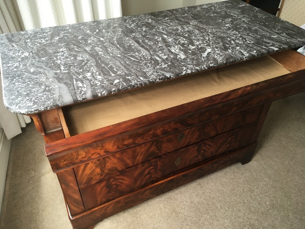 19th Century French Mahogany Commode View IX