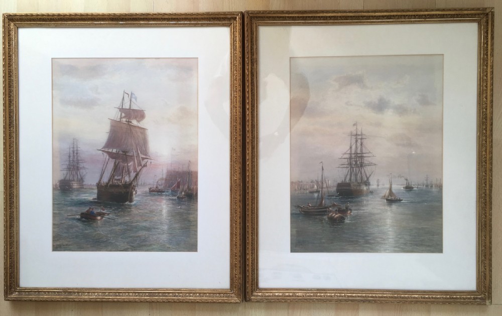 Pair of Marine Watercolours