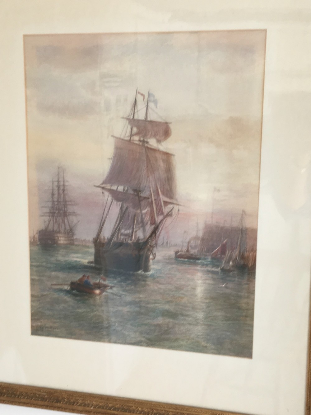 Pair of Marine Watercolours View IV
