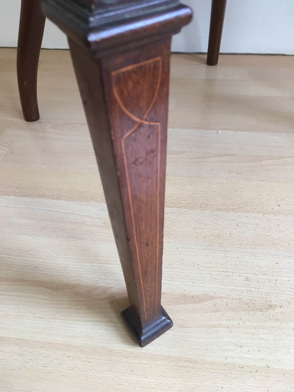 Carved & Inlaid Mahogany Art Nouveau Armchair View IX