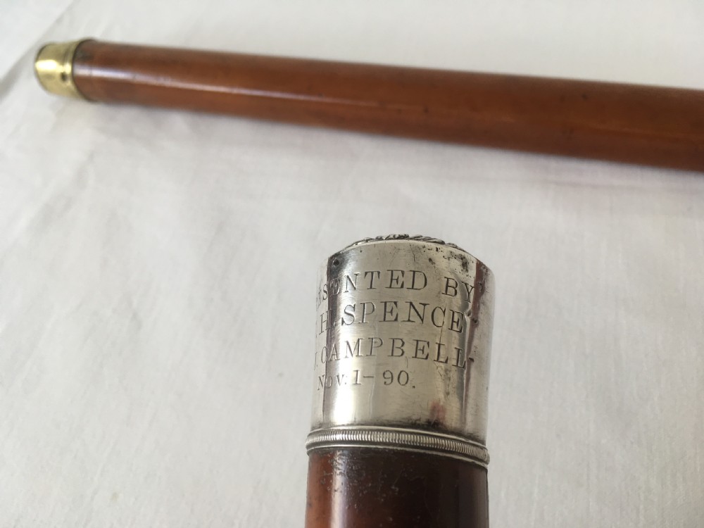 Victorian Malacca Silver Mounted Sword Stick View X