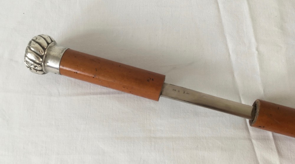 Silver Mounted Malacca Sword Stick View VI