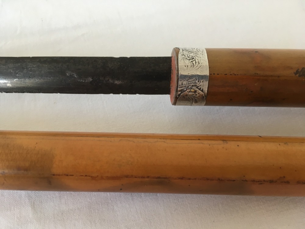 Mid 19th Century Silver Mounted Malacca Sword Stick View VII