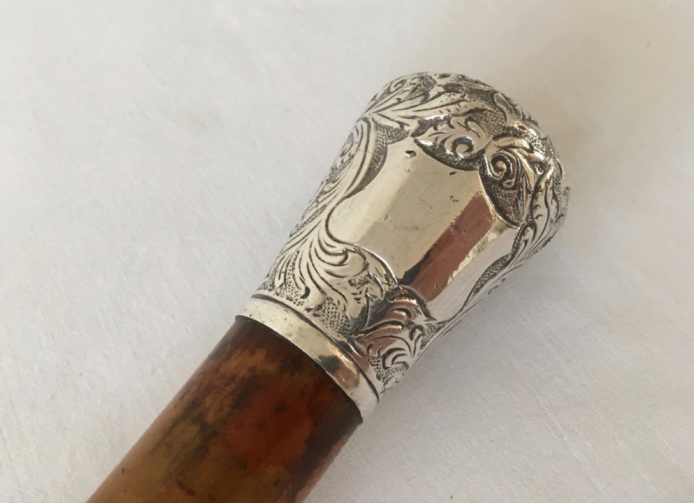 Mid 19th Century Silver Mounted Malacca Sword Stick View X