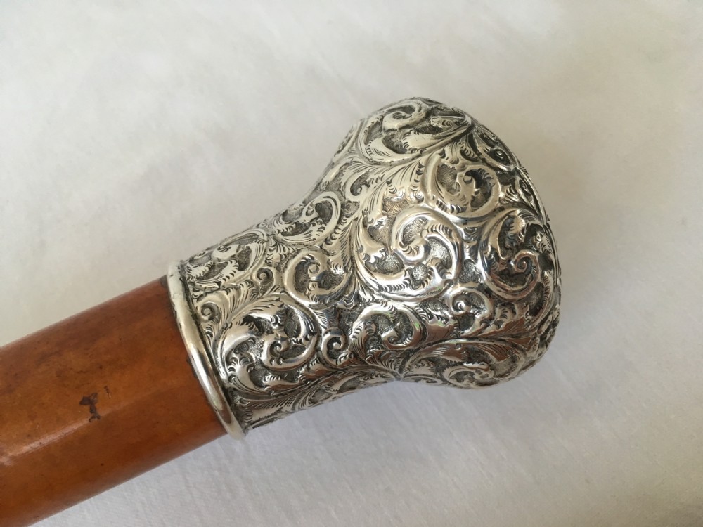 Malacca and Silver Mounted Sword Stick View IX