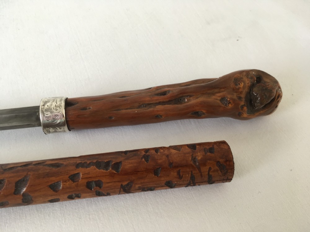 Hawthorn Handled Sword Stick with Silver Collar View VIII