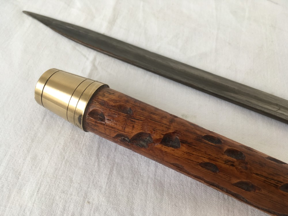 Hawthorn Handled Sword Stick with Silver Collar View X
