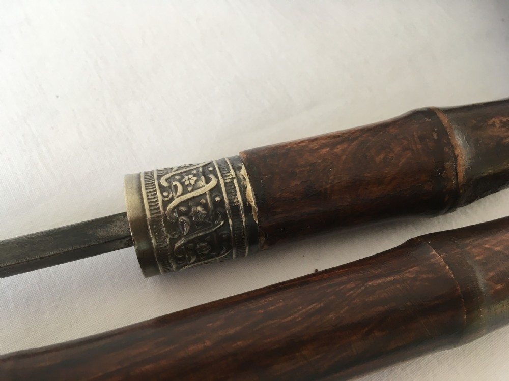 Bamboo Curved Handle Sword Stick View III