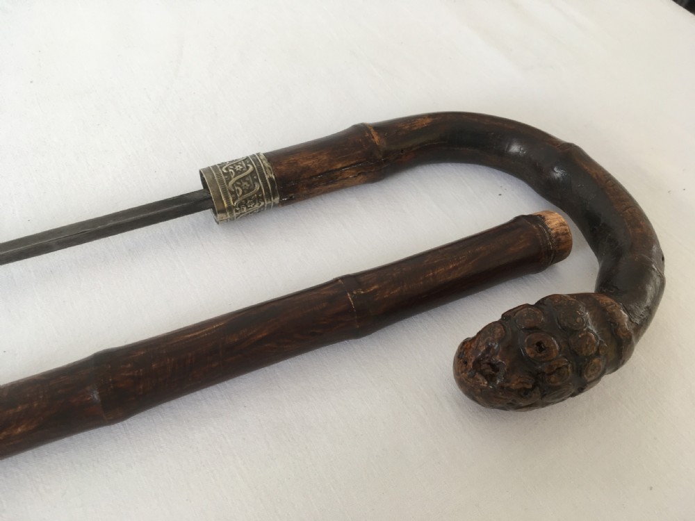 Bamboo Curved Handle Sword Stick View VII