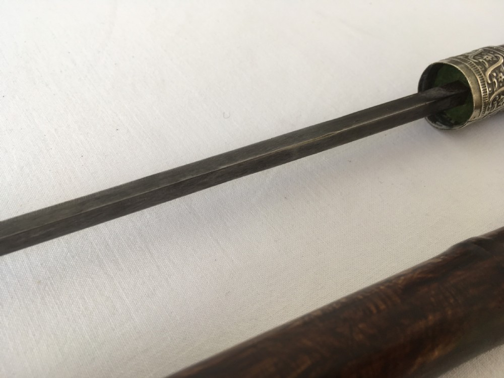 Bamboo Curved Handle Sword Stick View IX