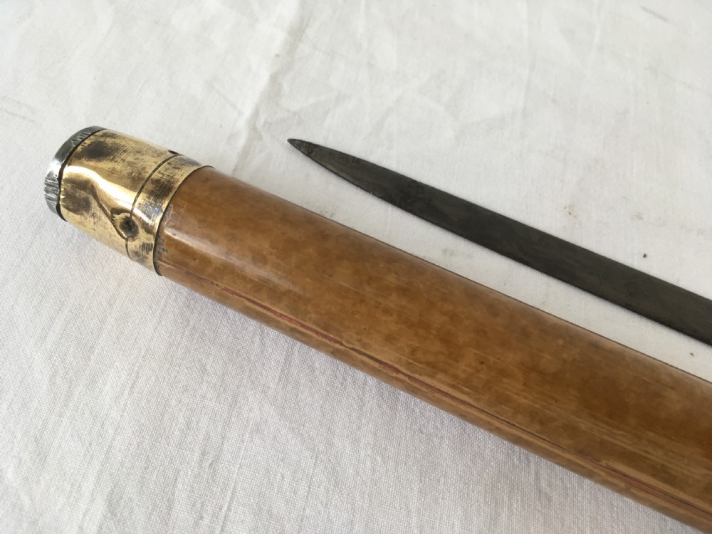 Mid 19th Century Silver Handled Malacca Sword Stick View VIII