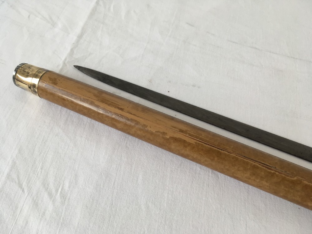 Mid 19th Century Silver Handled Malacca Sword Stick View IX