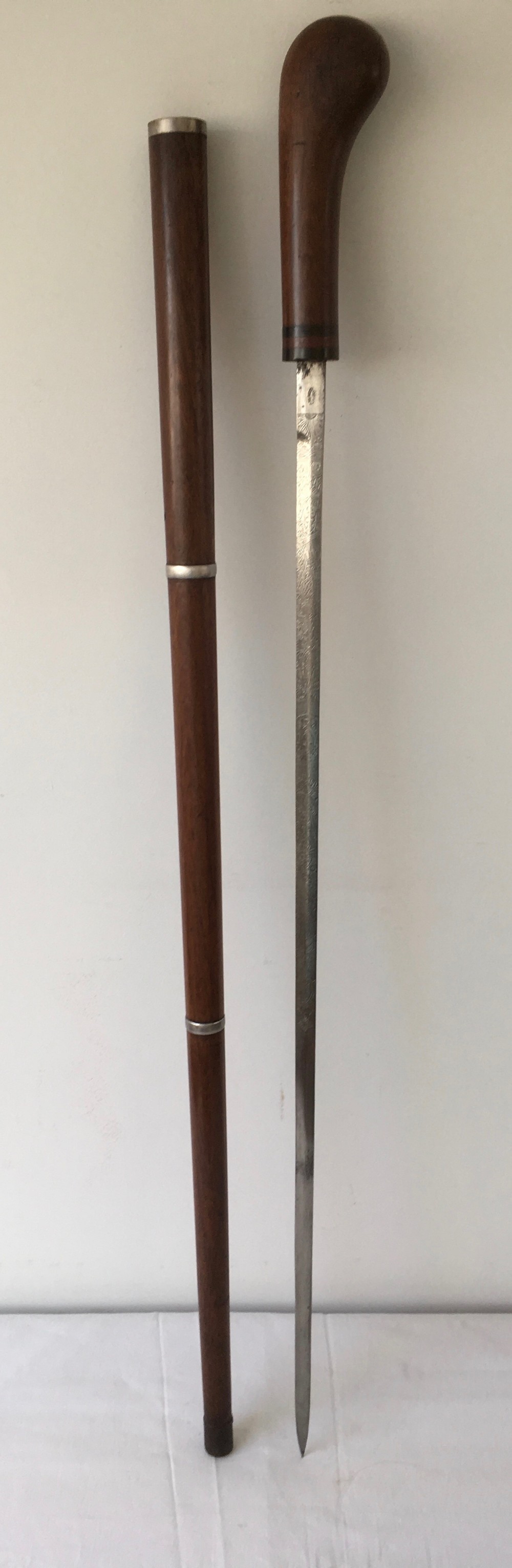 19th Century Mahogany Sword Stick