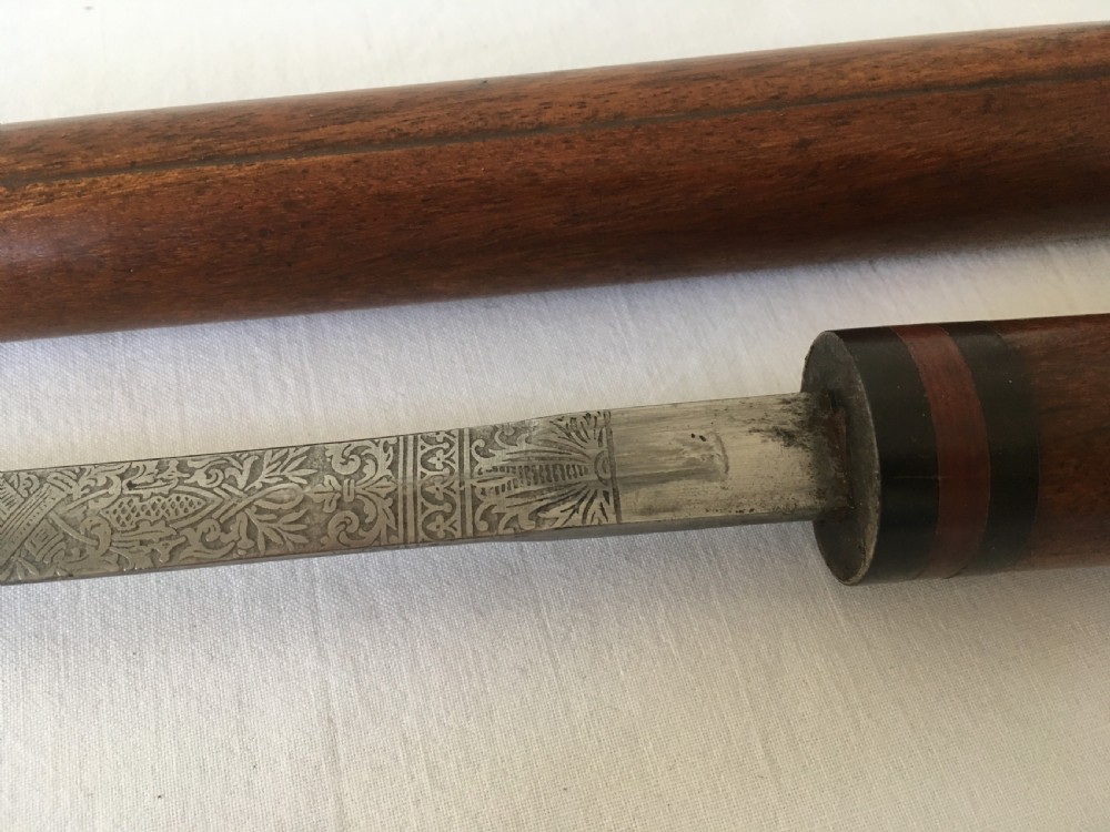 19th Century Mahogany Sword Stick View X