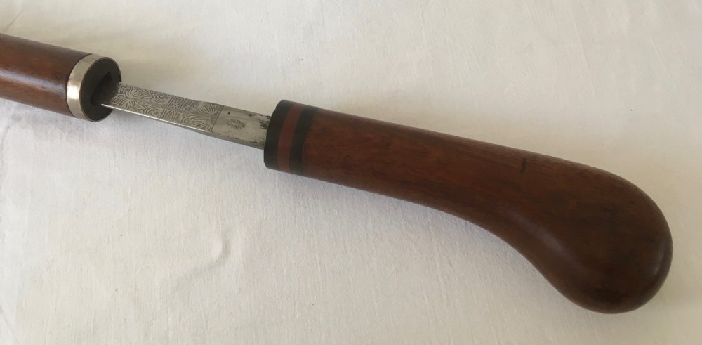 19th Century Mahogany Sword Stick View XI