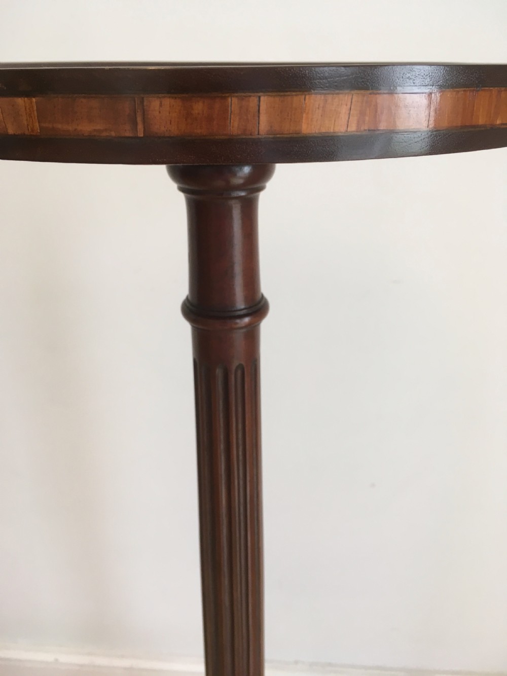 Inlaid Mahogany Plant Stand or Torchere View III