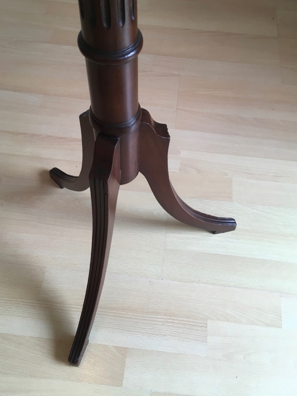 Inlaid Mahogany Plant Stand or Torchere View V