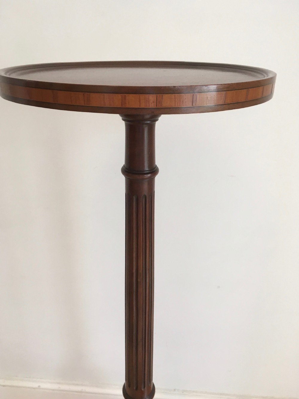 Inlaid Mahogany Plant Stand or Torchere View VI