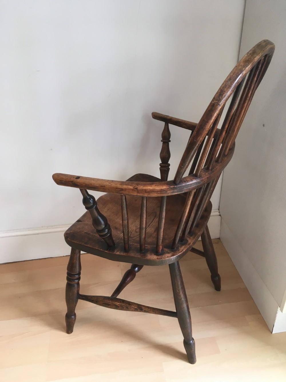 Elm Windsor Stick Back Armchair View III