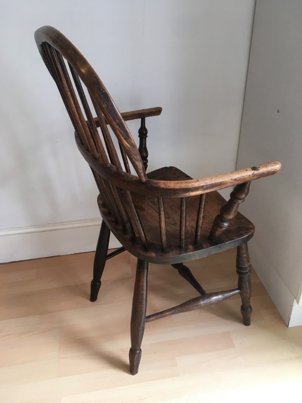 Elm Windsor Stick Back Armchair View IV