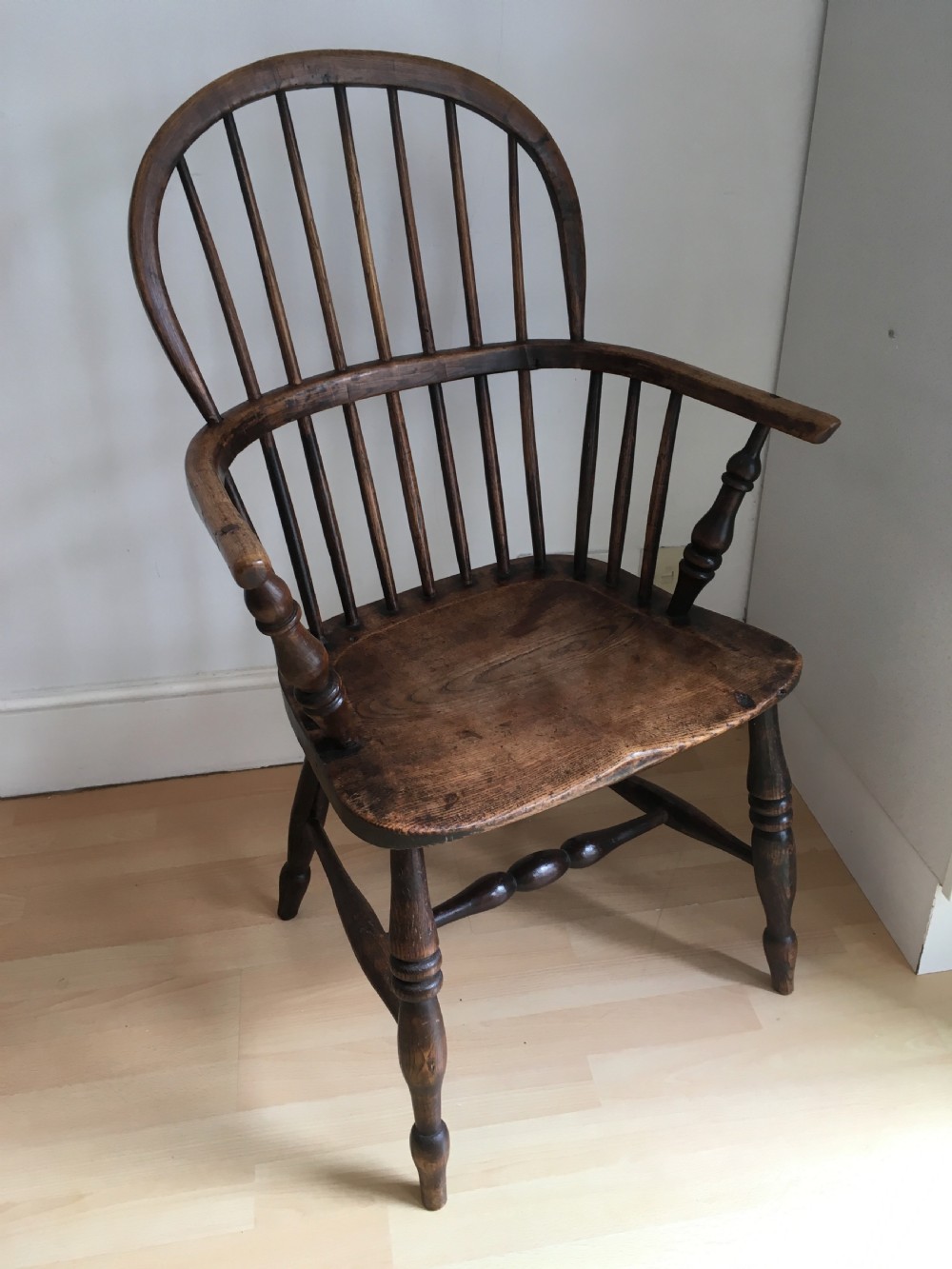 Elm Windsor Stick Back Armchair View V