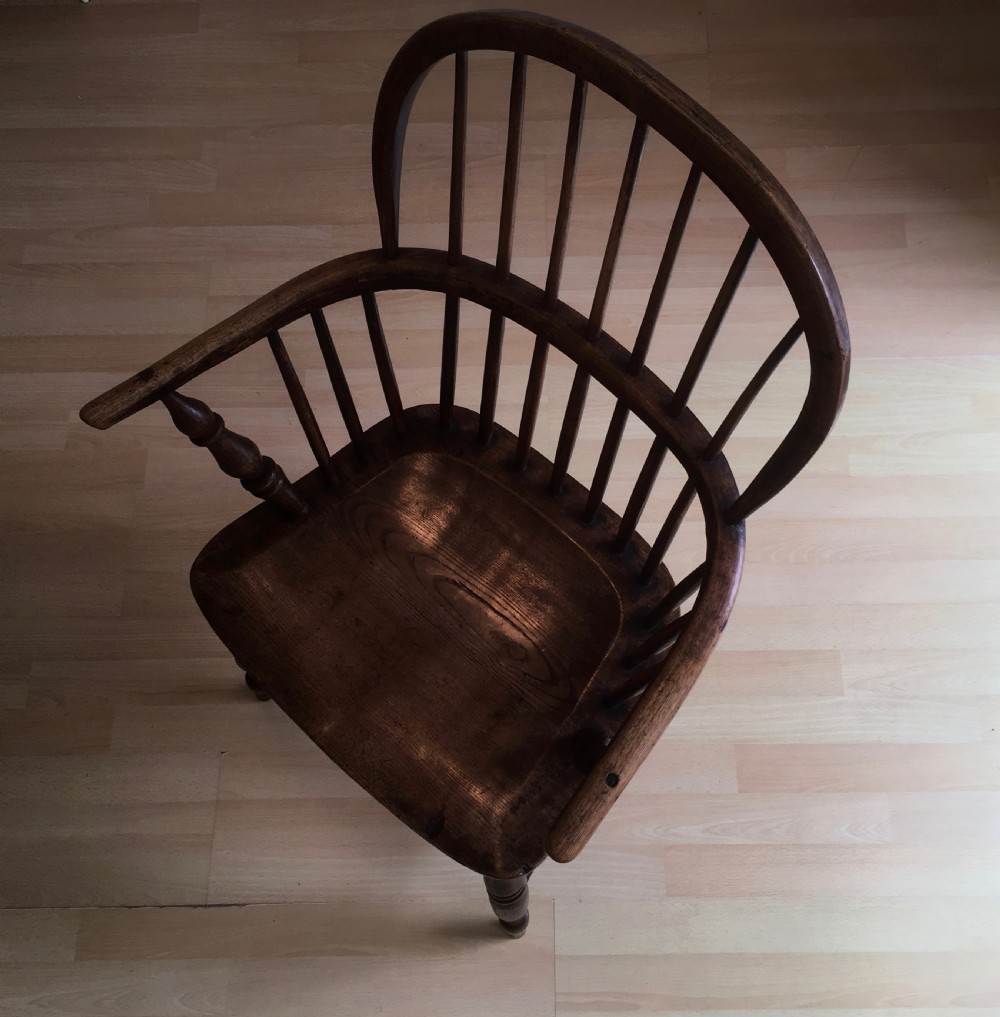 Elm Windsor Stick Back Armchair View X