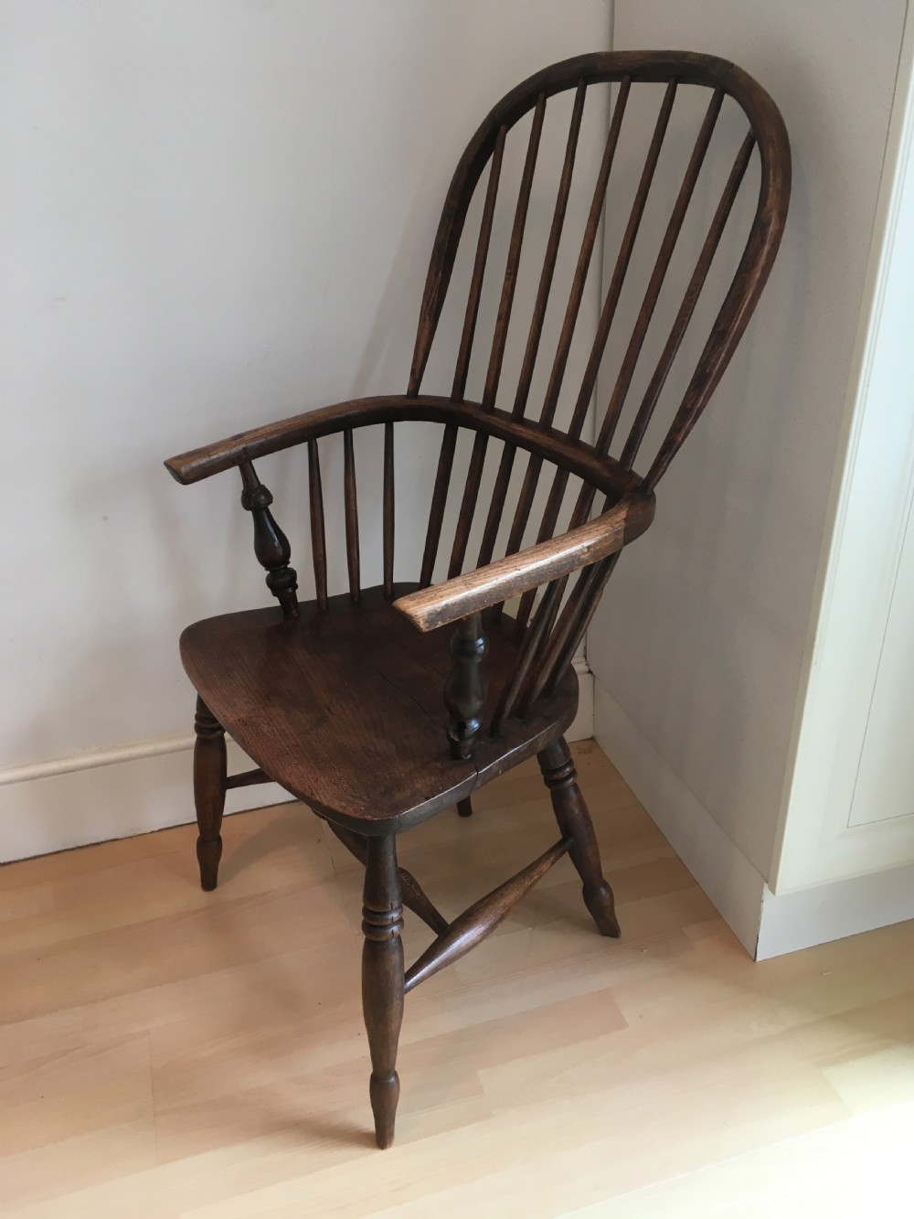 Elm Windsor Stick Back Armchair View III